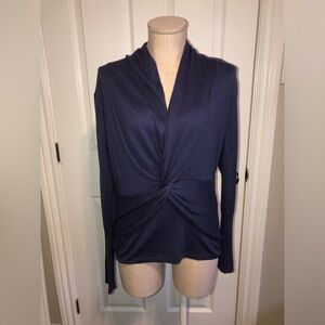 2 Guillaume tops - One Purple, one black -  Twist-Front Top - size medium